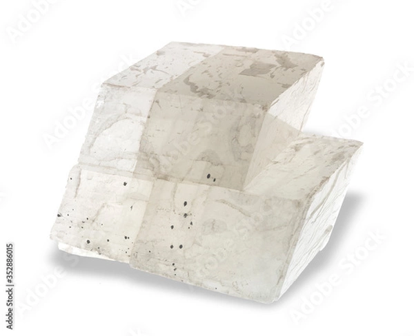 Obraz .Calcite mineral on white background