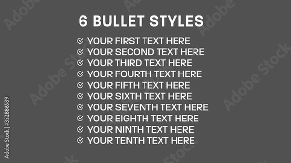 Fototapeta Bullet Point Checklist Overlay