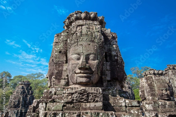 Obraz The Faces of The Bayon Temple, Siem Reap, Cambodia