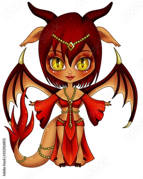 Obraz Chibi Red Dragon