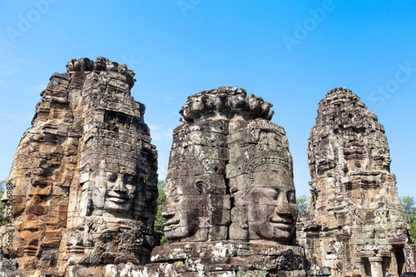 Obraz The Faces of The Bayon Temple, Siem Reap, Cambodia
