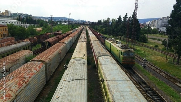 Fototapeta old train station