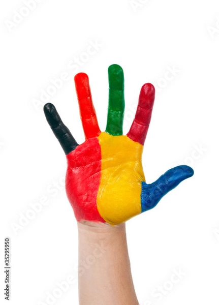 Fototapeta colored hand