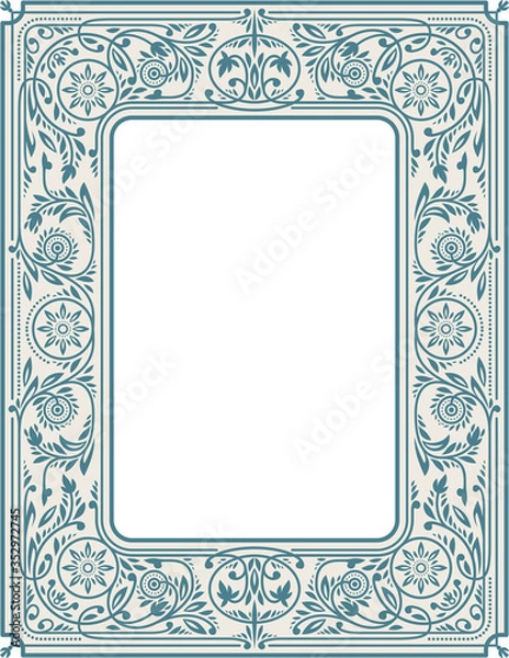 Obraz Retro Floral Border or Frame