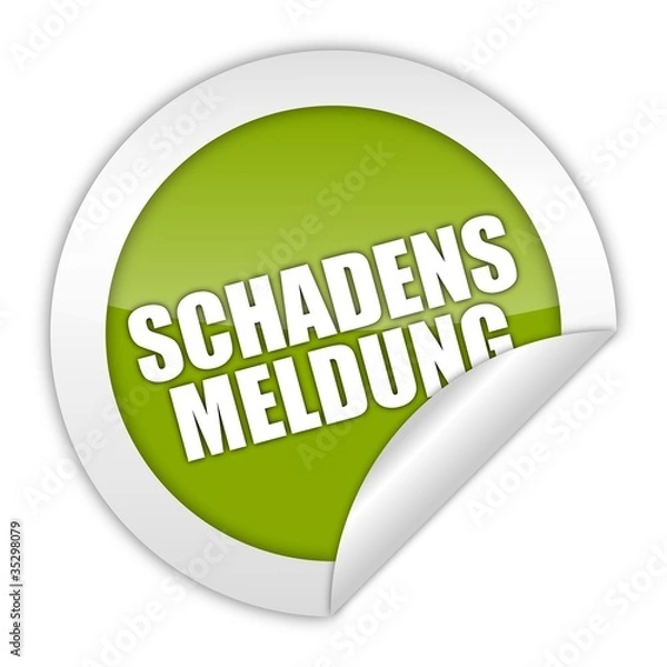 Obraz button aufgedreht schadensmeldung 1