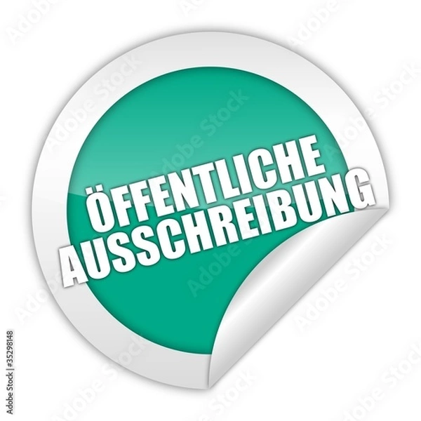 Fototapeta button aufgedreht öffentliche ausschreibung 1