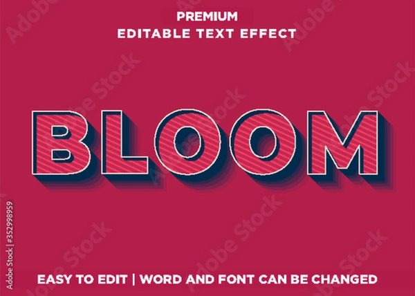 Obraz Retro - 3d Illustrator Text Effect font Style