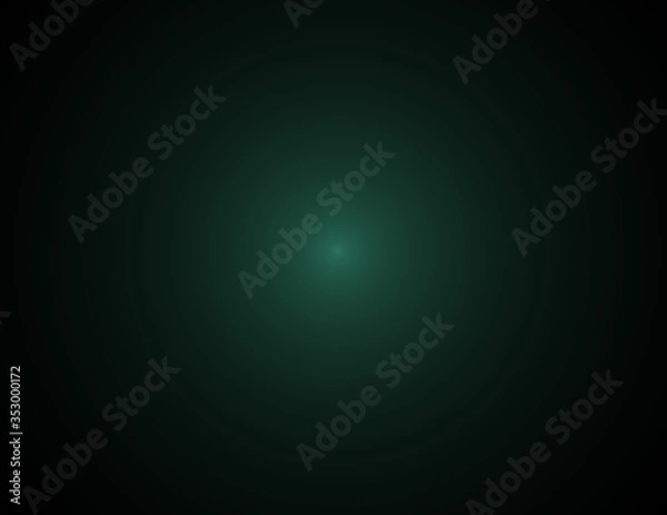 Fototapeta Dark green orb against a black background, moody, space for text, copy