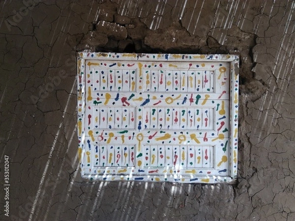 Obraz old wall with a window