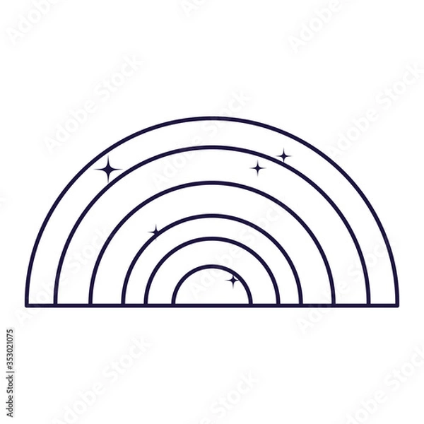 Fototapeta Isolated half striped seal stamp vector design