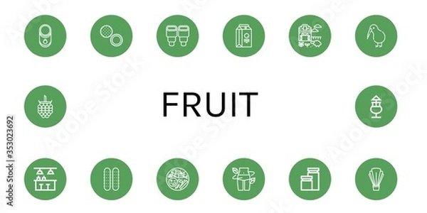 Fototapeta fruit icon set