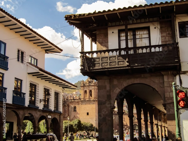 Obraz Cusco, Peru. The Plaza de Armas is the heart of Cusco. Main step or essential stop to get to Machu Picchu.