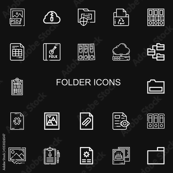 Fototapeta Editable 22 folder icons for web and mobile