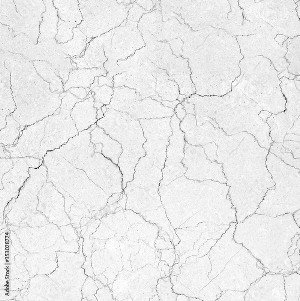 Fototapeta White marble texture abstract background pattern with high resolution.