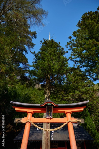 Fototapeta 奈良井宿　鎮神社