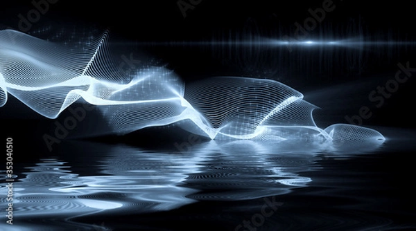 Obraz Abstract color lines on screen