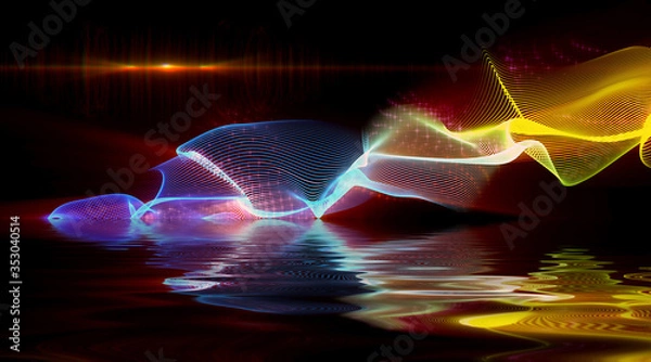 Obraz Abstract color lines on screen