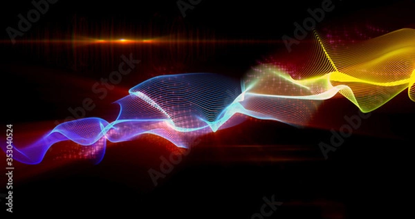 Obraz Abstract color lines on screen