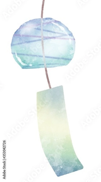 Fototapeta 風鈴　水彩風