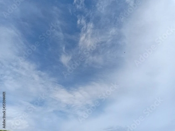 Fototapeta black and white clouds with blue sky
