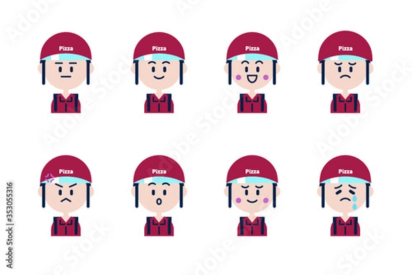 Fototapeta ピザ屋さんのアイコンセット