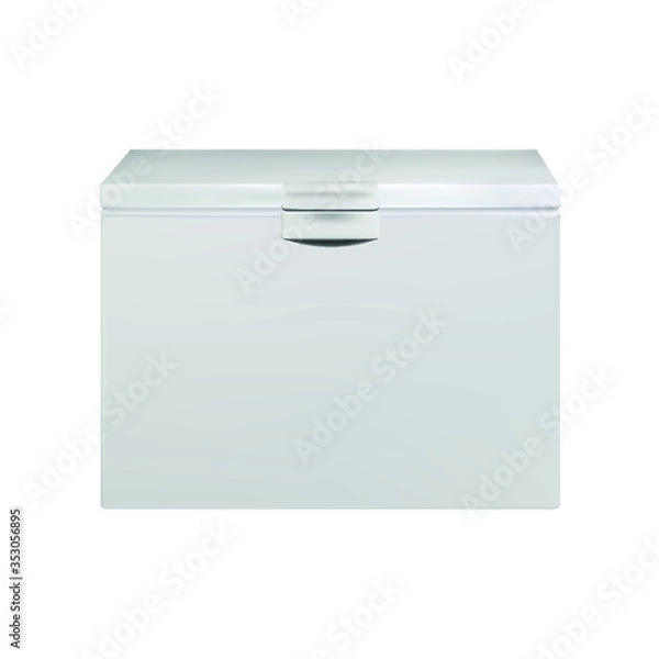 Fototapeta freezer box on white