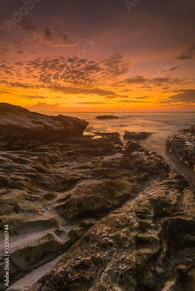 Fototapeta sunset on the beach