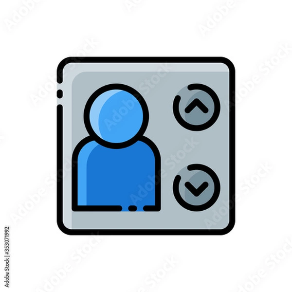 Obraz elevator fill outline icon