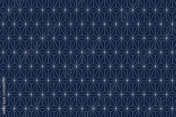 Obraz Japanese background - Star shape pattern. Vector illustration.