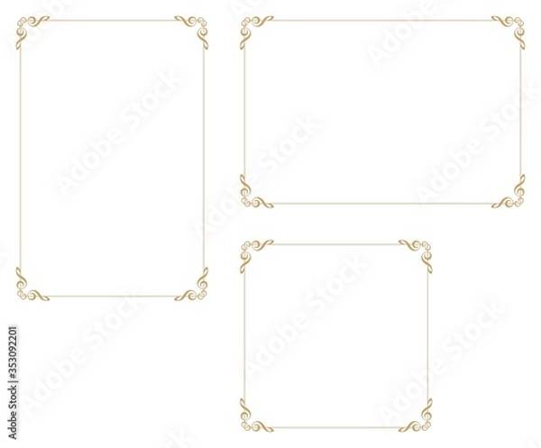 Obraz Music-themed decorative frame.Decorative frame.A frame that gave a change in size to the same design.Good frame for a4 size paper.Background for certificate.