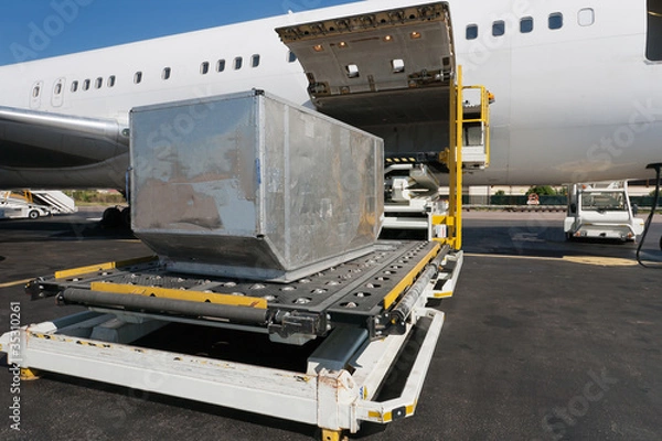 Obraz Loading cargo plane