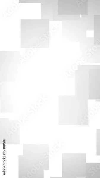 Fototapeta White abstract background. Misty backdrop with grey squares. 3D illustration