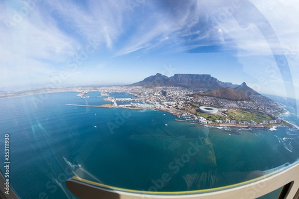Obraz Cap town waterfront aerial view