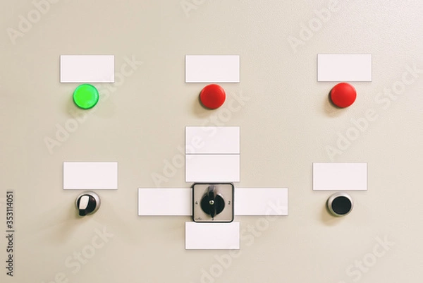 Obraz Control panel with blank labels.