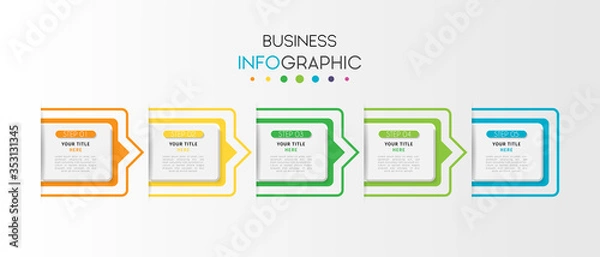 Obraz Business infographic element with options, steps, number vector template design
