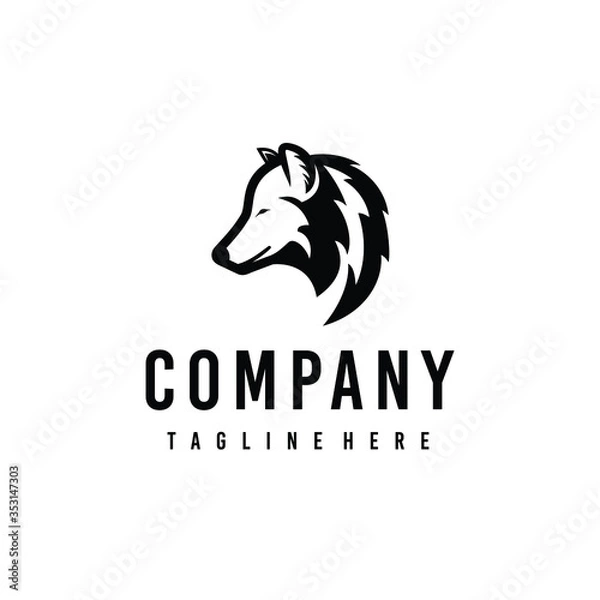 Obraz Coyote logo vector design. Awesome a coyote logo. A coyote logotype.