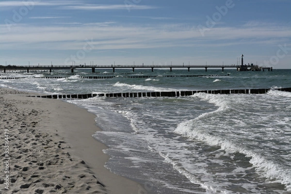 Obraz Pier at Zingst Darß Coast of Baltic Sea