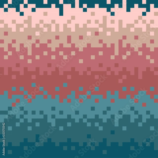 Fototapeta Pixel seamless pattern. Vector illustration, abstract background.