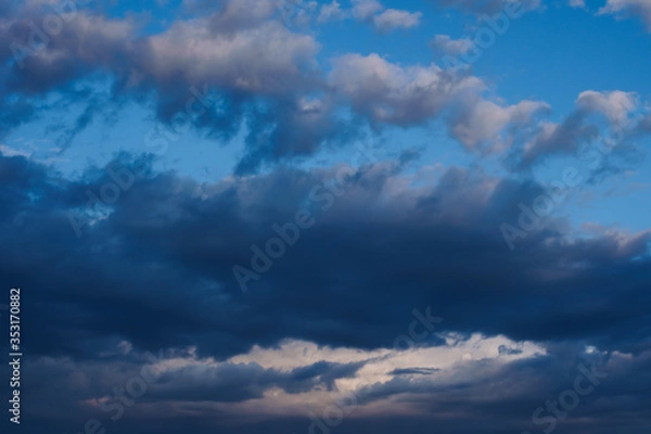 Obraz Clouds on the blue sky background