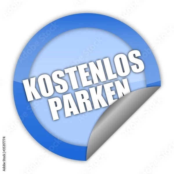 Obraz button aufgedreht kostenlos parken 1