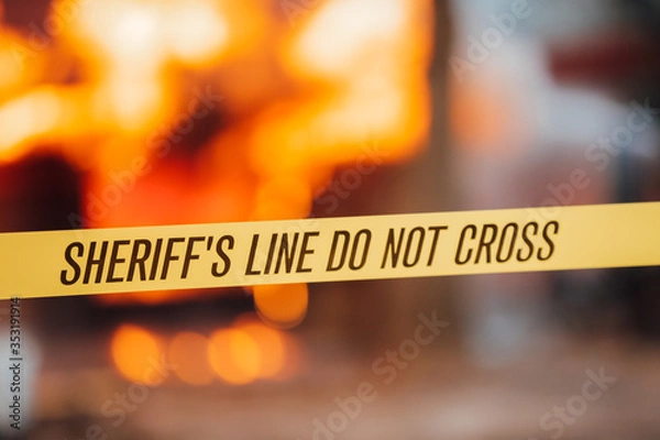 Fototapeta fire danger sign