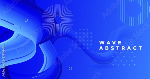 Obraz Abstract Background. Blue Fluid Wallpaper. 