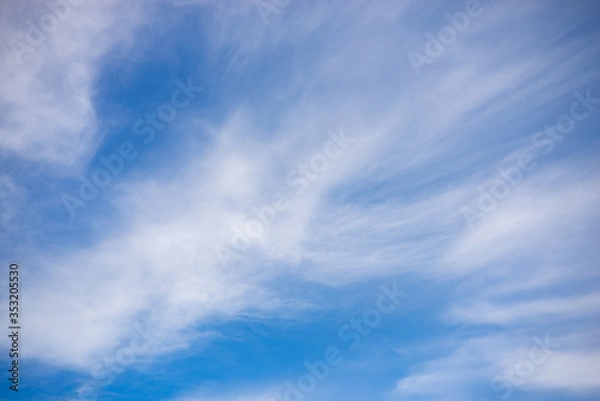 Obraz blue sky with white clouds