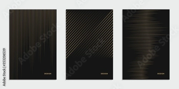 Fototapeta Abstract geometric technological banner. Corporate identity flyer. Vector set background.