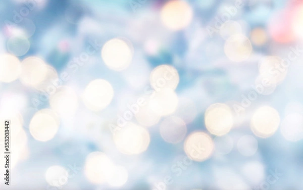 Fototapeta Spring Bokeh light background.  Holiday glowing backdrop. Defocused Background