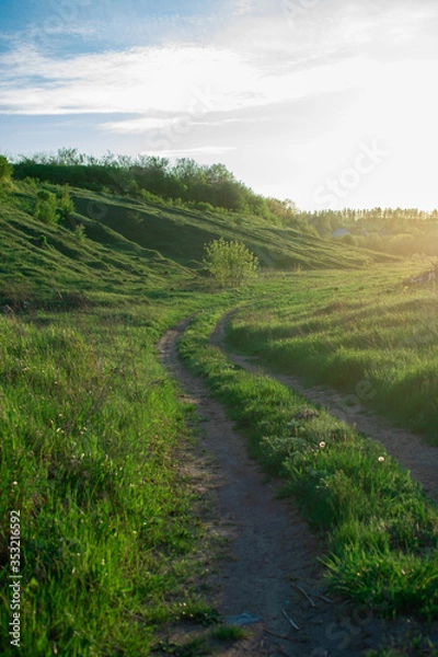 Obraz road in the field