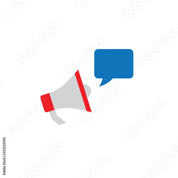 Fototapeta megaphone icon with bubble speech icon	
