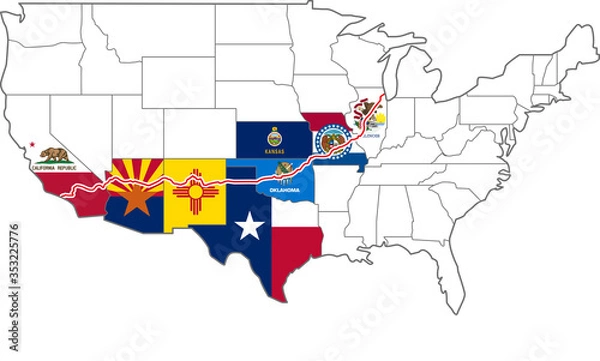 Obraz アメリカ横断　ルート66　ROUTE66