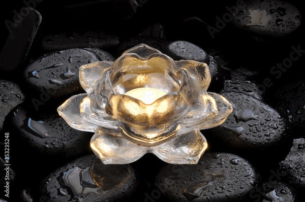 Obraz stone on black background