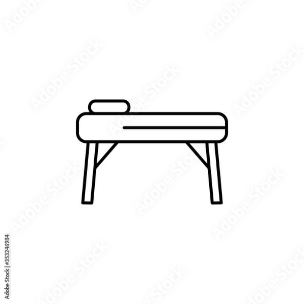 Fototapeta Massage table, massage icon. Simple line, outline vector elements of body care for ui and ux, website or mobile application